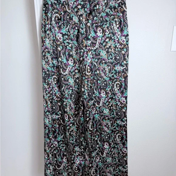 Ann Taylor Multicolor Paisley Wide-Leg Pants - Picture 7 of 16